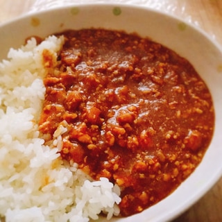 高野豆腐でかさまし☆チキンミンチカレー